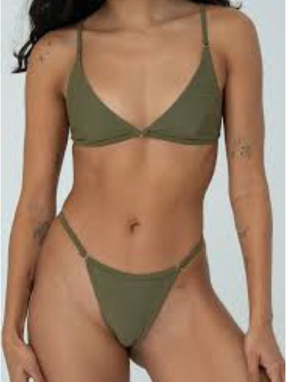 Olive Triangle Bikini Set - Women Swim